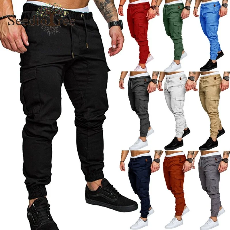 Men's Casual Pants Solid Color Drawstring Overalls Pencil Pants Harem Pants Pocket Decoration Cargo Pants
Men's Casual Pants Solid Color Drawstring Overalls Pencil Pants Harem Pants Pocket Decoration Cargo Pants