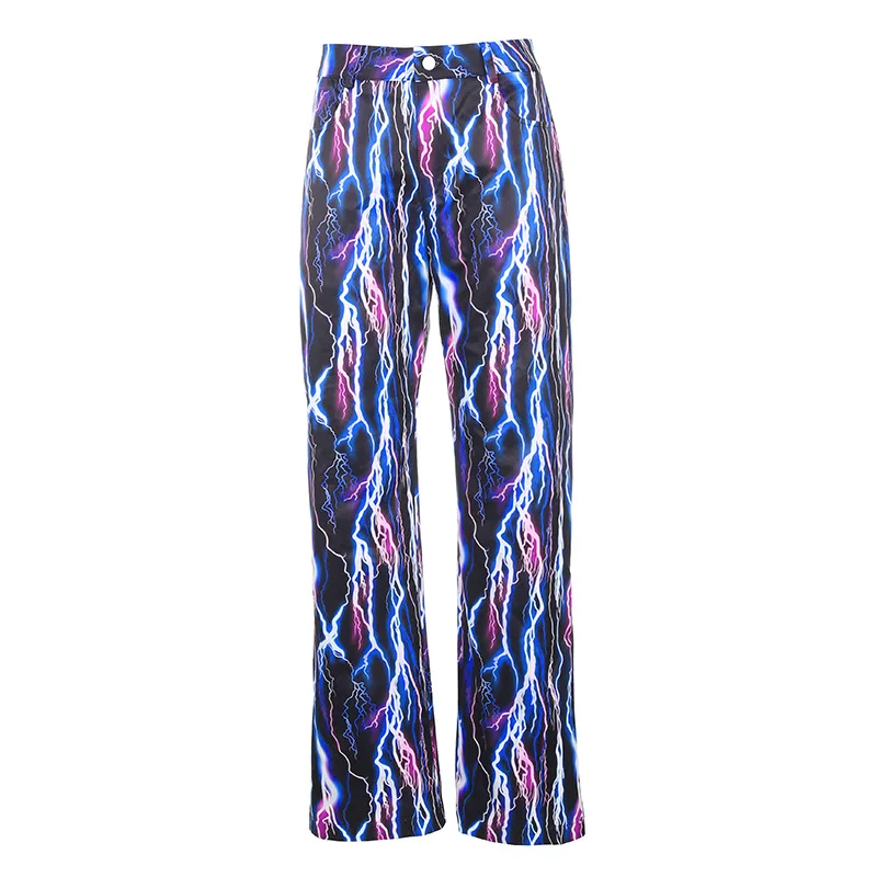 Straight Cargo Pants Women Lightning Printed Casual Baggy Joggers Trousers High Waist Hip Hop Pants JS0240
Straight Cargo Pants Women Lightning Printed Casual Baggy Joggers Trousers High Waist Hip Hop Pants JS0240