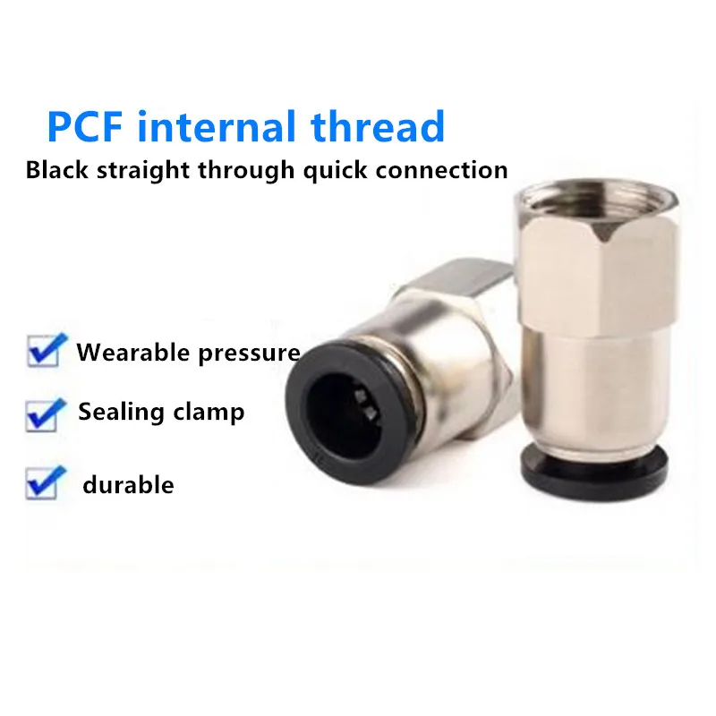 PCF Black Pneumatic Quick Connector Hose Tube Push Into Copper 1/4" 1/8" 3/8" 1/2"
PCF Black Pneumatic Quick Connector Hose Tube Push Into Copper 1/4" 1/8" 3/8" 1/2"