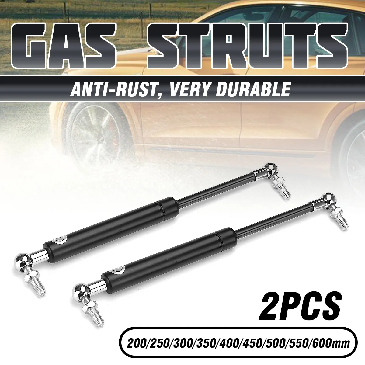 2X Universal 200-600mm 200N Car Struts Front Cover Bonnet Hood Rear Trunk Tailgate Boot Shock Lift Strut Support Bar Gas Spring
2X Universal 200-600mm 200N Car Struts Front Cover Bonnet Hood Rear Trunk Tailgate Boot Shock Lift Strut Support Bar Gas Spring
