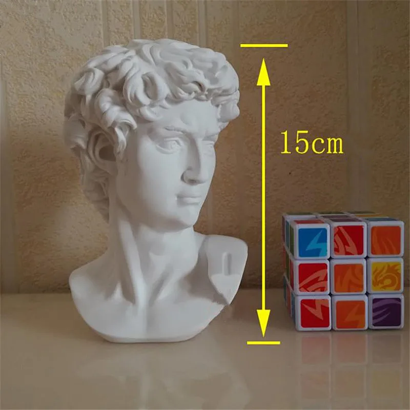 15cm David Statue Head Portraits Mini Gypsum Michelangelo Home Decoration Resin Art Craft Sketch Practice Room Decor sculpture
15cm David Statue Head Portraits Mini Gypsum Michelangelo Home Decoration Resin Art Craft Sketch Practice Room Decor sculpture