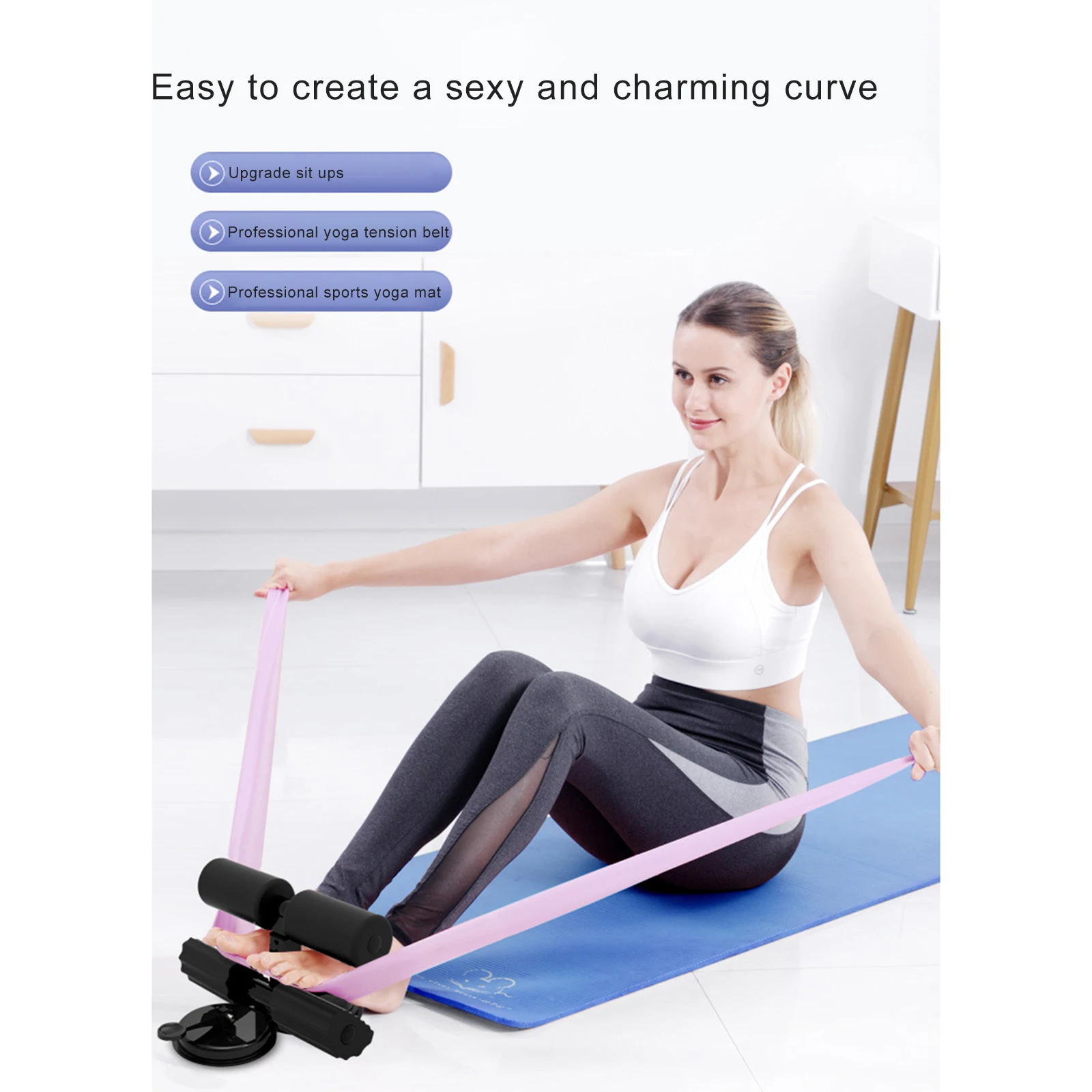 Sit-Up Assist Device With 2 Suction Cups Portable Adjustable Foam Cushioning Protection Non-Slip Sit-Up Assist Device Unisex
Sit-Up Assist Device With 2 Suction Cups Portable Adjustable Foam Cushioning Protection Non-Slip Sit-Up Assist Device Unisex