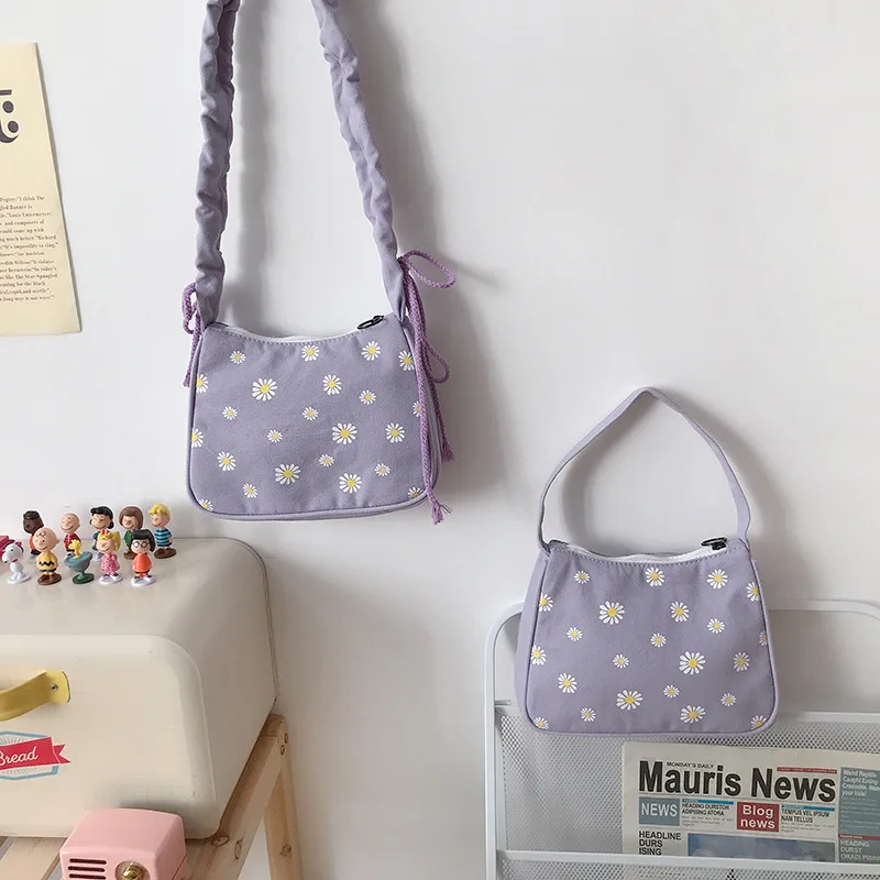 2021 Ladies' Canvas Underarm Bag Women Small Handbag Daisy Tote Zipper Half Moon Crossbody & Shoulder Bags Cotton Cloth Purse
2021 Ladies' Canvas Underarm Bag Women Small Handbag Daisy Tote Zipper Half Moon Crossbody & Shoulder Bags Cotton Cloth Purse
