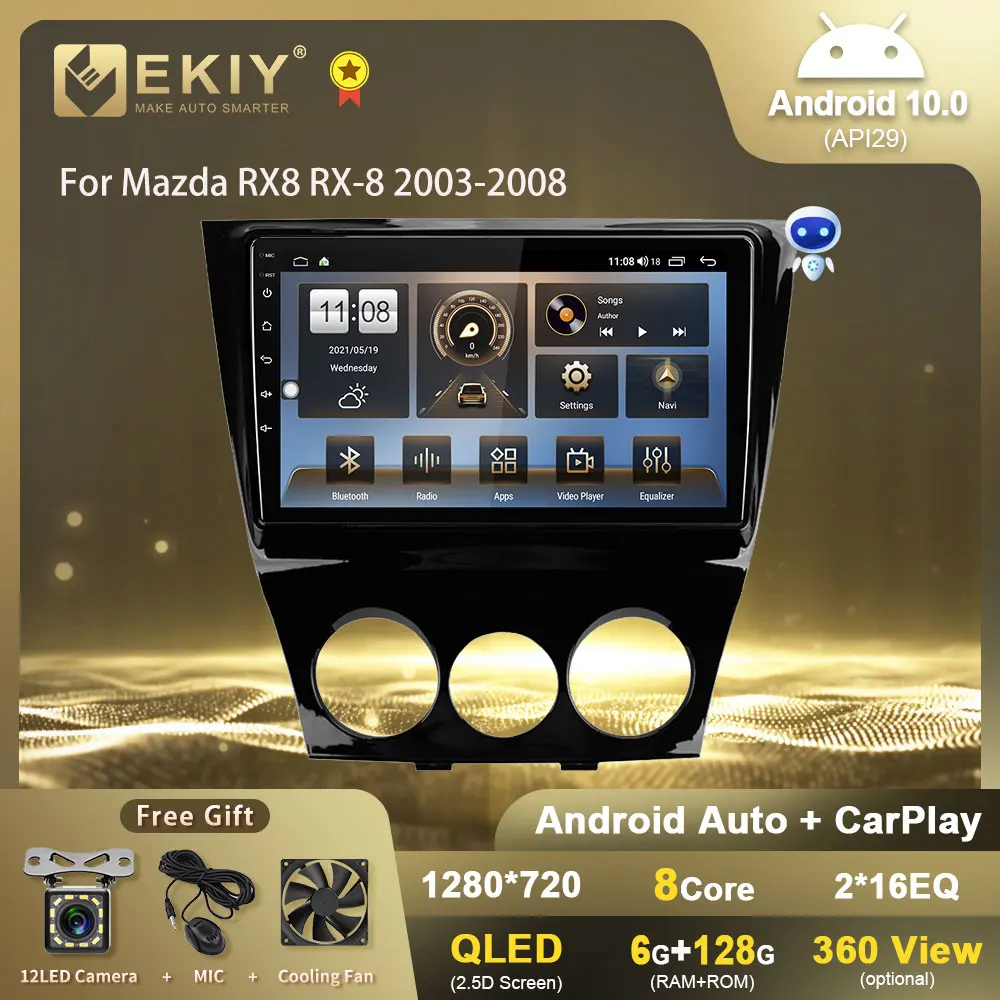 EKIY T7 QLED DSP Android 10 Car Radio For Mazda RX8 RX-8 2003-2008 Multimedia Video Player Stereo Navigation GPS Carplay DVD
EKIY T7 QLED DSP Android 10 Car Radio For Mazda RX8 RX-8 2003-2008 Multimedia Video Player Stereo Navigation GPS Carplay DVD