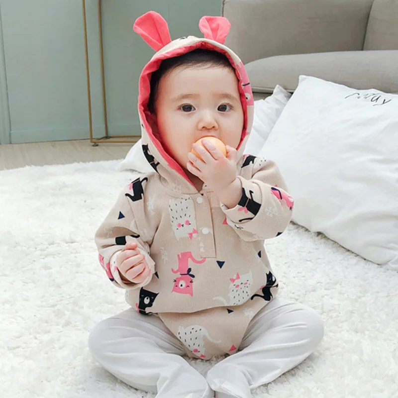 Baby Romper Infant Cute Clothes Hooded Toddler Girl Boy Jumpsuit Suit Newborn Costumes Spring Summer Autumn 
Baby Romper Infant Cute Clothes Hooded Toddler Girl Boy Jumpsuit Suit Newborn Costumes Spring Summer Autumn