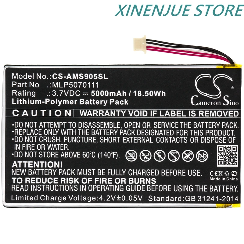 Аккумулятор CS 5000 мАч MLP5070111 для Autel MaxiSys Mini MS905 MS906 MY905 MK808 MK808BT MK808TS MP808 MP808TS DS808 MK808IM MK906