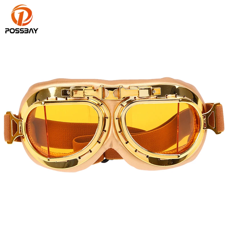 POSSBAY Motorcycle Goggles Glasses Vintage Motocross Glasses Retro Punk ATV Bike UV Protection Copper For Moto Goggles
POSSBAY Motorcycle Goggles Glasses Vintage Motocross Glasses Retro Punk ATV Bike UV Protection Copper For Moto Goggles