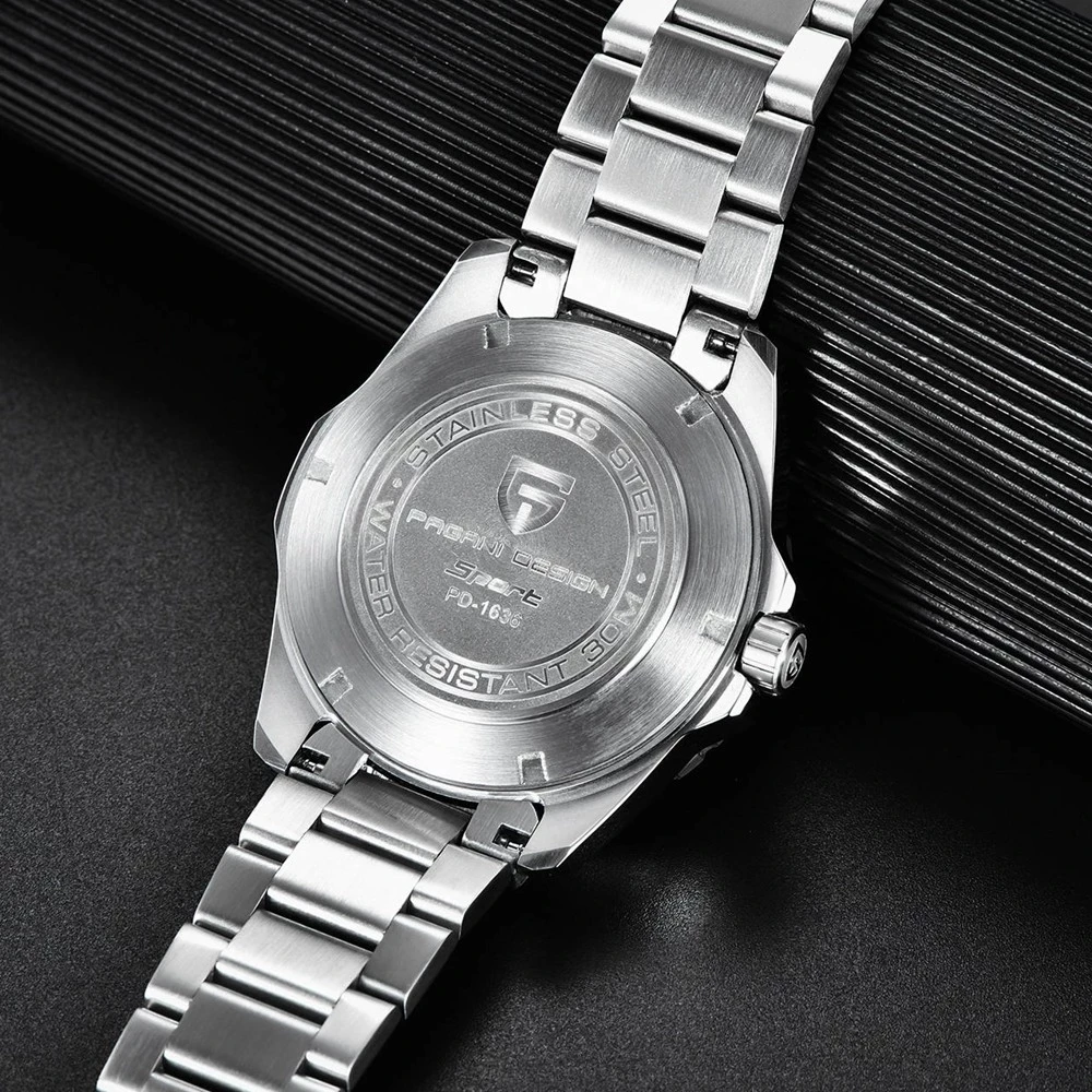 2021 new 43mm PAGANI DESIGN blue black automatic gyro mechanical watch stainless steel calendar luminous waterproof men's watch
2021 new 43mm PAGANI DESIGN blue black automatic gyro mechanical watch stainless steel calendar luminous waterproof men's watch