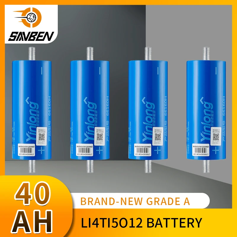 18pcs 66160 Lithium Titanate Cell LTO 2.3V 30AH 35AH 40AH 25000 Cycle Life for 12V 24V 36V 48V DIY Battery Pack 
18pcs 66160 Lithium Titanate Cell LTO 2.3V 30AH 35AH 40AH 25000 Cycle Life for 12V 24V 36V 48V DIY Battery Pack