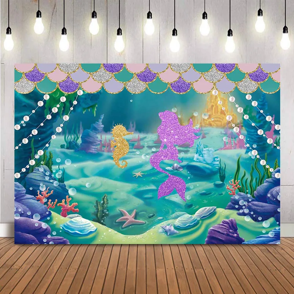 Mermaid birthday backdrop under the sea background for photo studio little mermaid princess party decoration photocall
Mermaid birthday backdrop under the sea background for photo studio little mermaid princess party decoration photocall