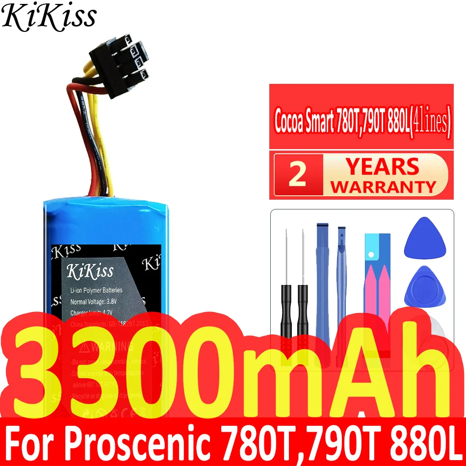 3300mAh KiKiss Powerful Battery for Proscenic Cocoa Smart 780T,790T 880L,Summer P1S P2S P3 Jazz Kaka Robot Cleaner
3300mAh KiKiss Powerful Battery for Proscenic Cocoa Smart 780T,790T 880L,Summer P1S P2S P3 Jazz Kaka Robot Cleaner
