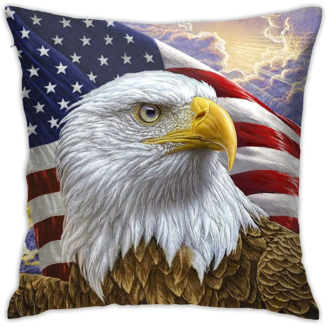 American Flag Eagle Throw Pillow Covers Decorative Pillowcase Square Cushion Cases
American Flag Eagle Throw Pillow Covers Decorative Pillowcase Square Cushion Cases
