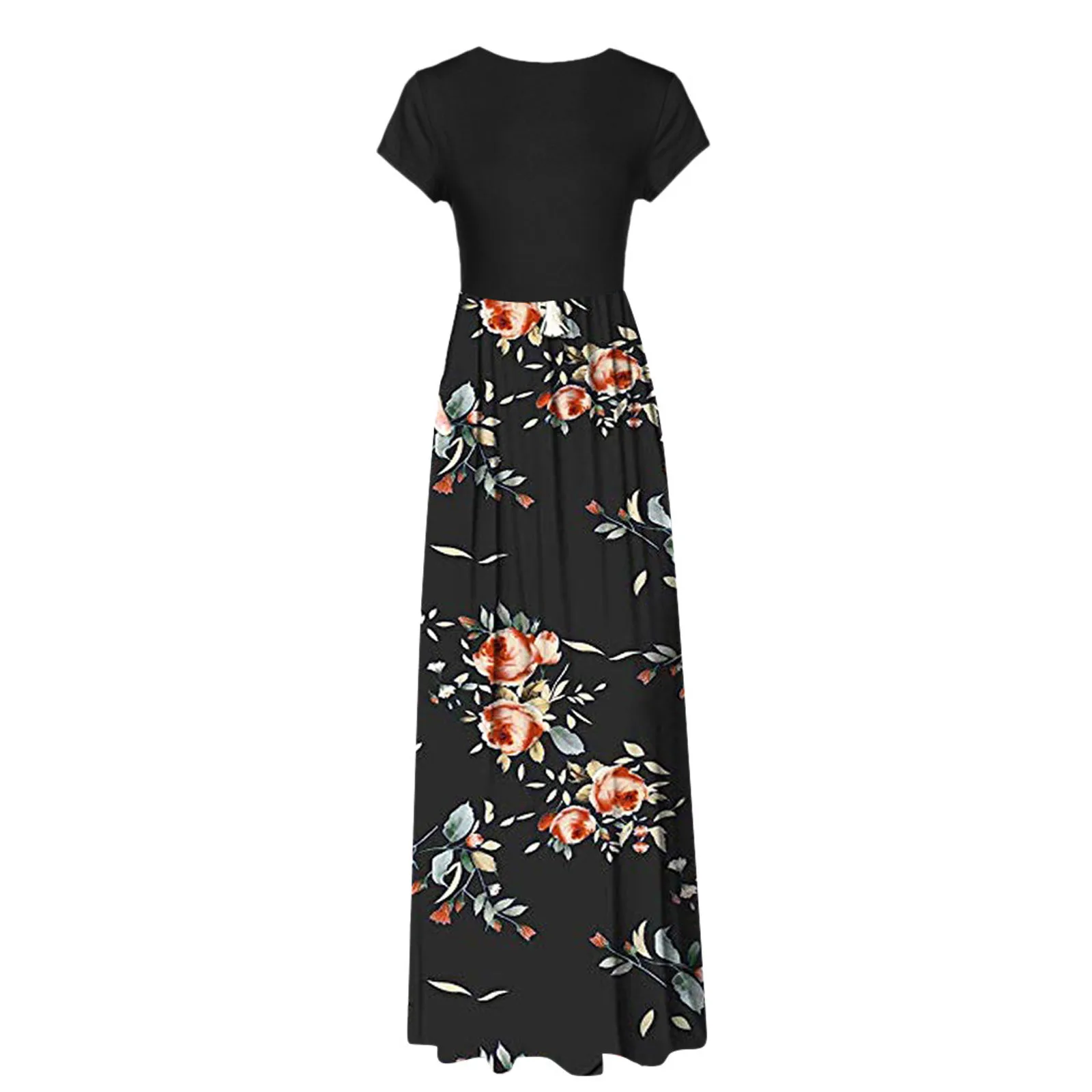 Women Fashion Dresses O-neck Casual Loose Floral Print Short Sleeve Dress Long Skirt 2021 
Women Fashion Dresses O-neck Casual Loose Floral Print Short Sleeve Dress Long Skirt 2021