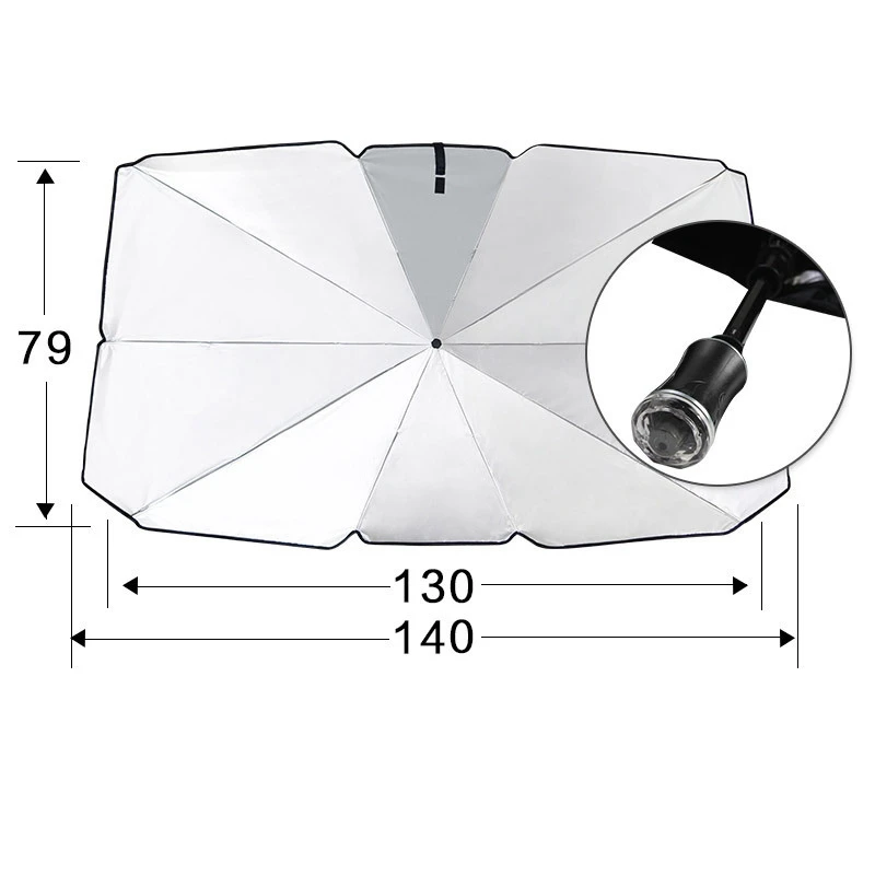 Car Windshield Sunshade Umbrella Foldable Sun Visor UV Block Car Parasol with Broken Window Head
Car Windshield Sunshade Umbrella Foldable Sun Visor UV Block Car Parasol with Broken Window Head