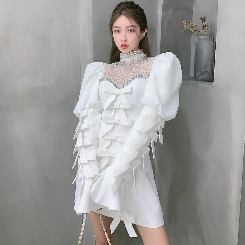 White Bow Dress Lace Light Luxury Star With The Same Temperament 2022 Korean Version Of The New Party Dress Sweet Beauty Outfit
White Bow Dress Lace Light Luxury Star With The Same Temperament 2022 Korean Version Of The New Party Dress Sweet Beauty Outfit