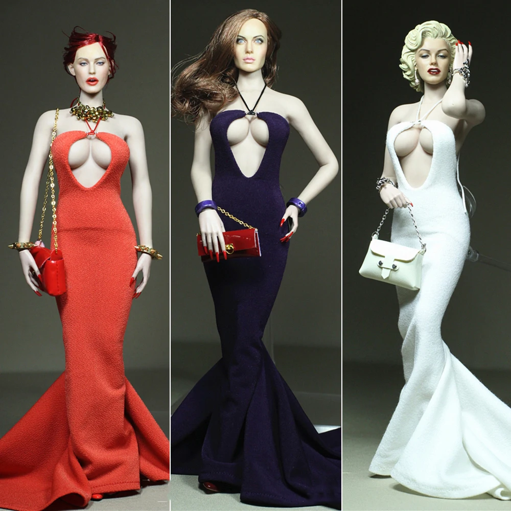 1/6 Female Sexy Halter Lily Flower Tail Dress Hollow Breast Backless Evening Dress Bracelet Bag Set for 12 inch Action Figure
1/6 Female Sexy Halter Lily Flower Tail Dress Hollow Breast Backless Evening Dress Bracelet Bag Set for 12 inch Action Figure