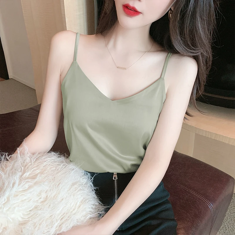 Korean Fashion SATIN Tank Top Women Office Lady Cami Top Streetwear White Women Spaghetti Strap Tank Top Ropa De Mujer
Korean Fashion SATIN Tank Top Women Office Lady Cami Top Streetwear White Women Spaghetti Strap Tank Top Ropa De Mujer