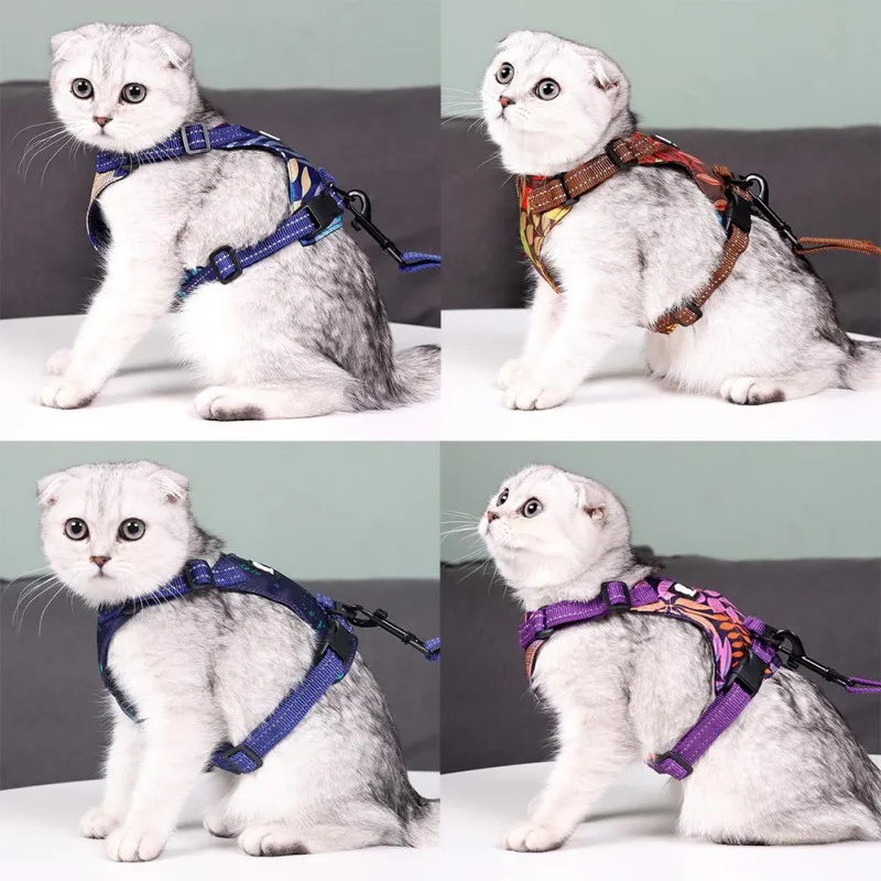 Luxury Cat Collars Hawaiian Wind Personalized Cat Small Dog Collars Reflective Breakaway Cat HarnessVest Sling Traction Rope 
Luxury Cat Collars Hawaiian Wind Personalized Cat Small Dog Collars Reflective Breakaway Cat HarnessVest Sling Traction Rope
