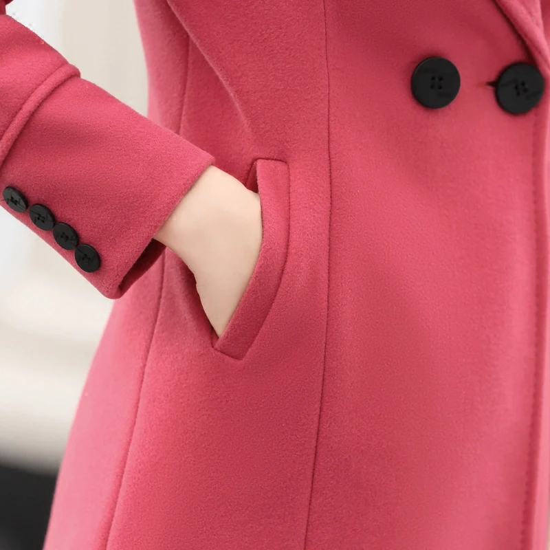 High quality New Woolen Coat women Autumn And Winter Fashion Plus size Slim Faux Wool Jacket Women Overcoat Casual Ladies Coats 
High quality New Woolen Coat women Autumn And Winter Fashion Plus size Slim Faux Wool Jacket Women Overcoat Casual Ladies Coats