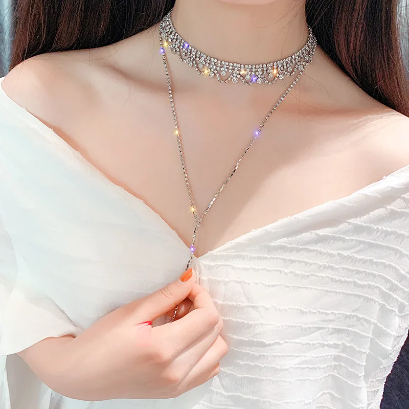 USTAR New Full Crystal Choker Y Necklaces for Women Long Chains Pendant Necklaces Statement Fashion Wedding Jewelry Gifts Bijoux
USTAR New Full Crystal Choker Y Necklaces for Women Long Chains Pendant Necklaces Statement Fashion Wedding Jewelry Gifts Bijoux