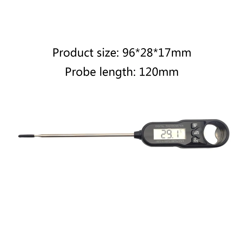 Digital BBQ Food Meat Thermometer Kitchen Electric Cooking Probe Water Milk Thermometer with Bottle Opener
Digital BBQ Food Meat Thermometer Kitchen Electric Cooking Probe Water Milk Thermometer with Bottle Opener