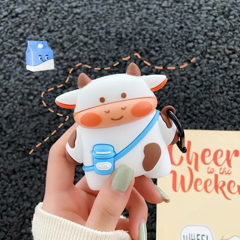 Cartoon Cute Cow Bear 3D Case For AirPods 1 2 Pro Strawberry Animal Soft Silicone Wireless Bluetooth Earphone Protective Cover
Cartoon Cute Cow Bear 3D Case For AirPods 1 2 Pro Strawberry Animal Soft Silicone Wireless Bluetooth Earphone Protective Cover