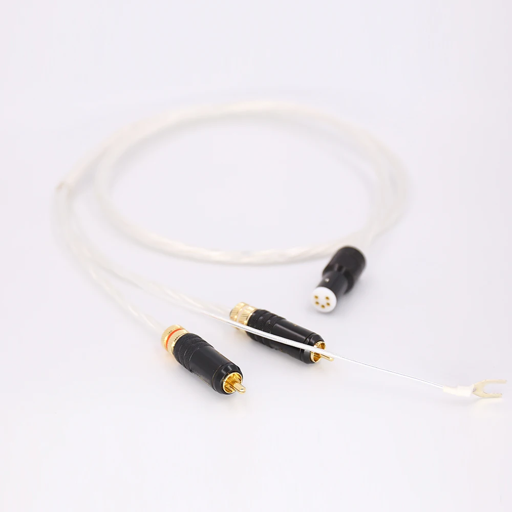 Audiocrast Free shipping 1.5M Tonarm Cable 5 Pin DIN & RCA Phono Turntables Analog | Электроника