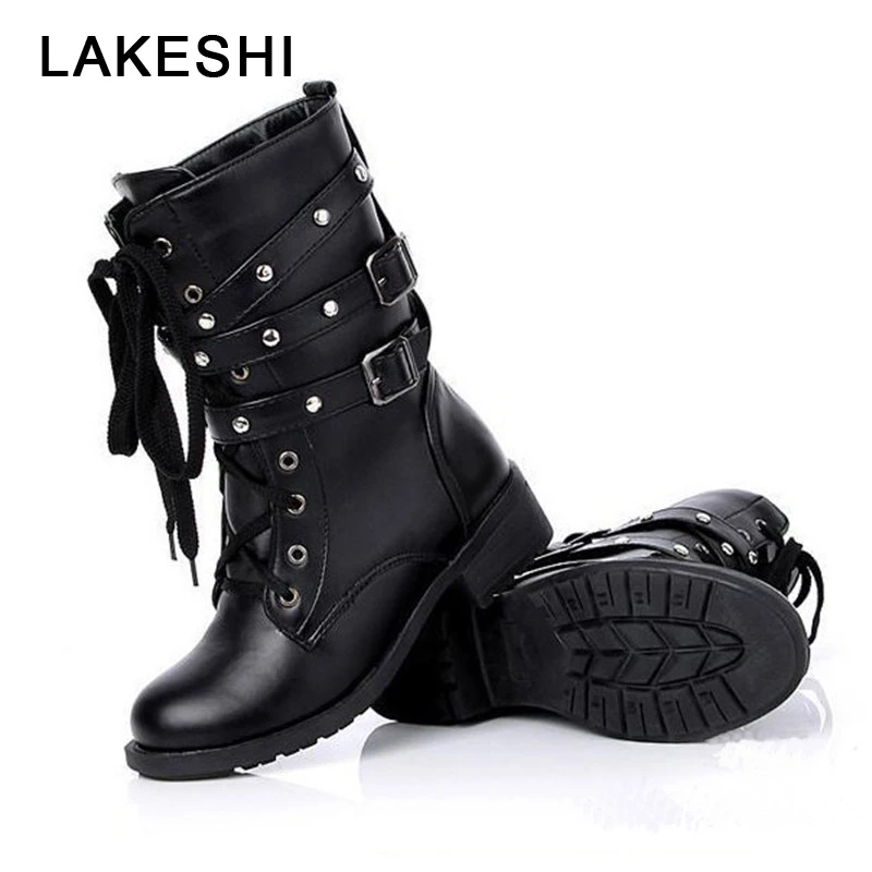 Women Boots Fashion Ankle Boot For Women Shoes Motorcycle Boots Ladies Winter Leather Boots Punk Booties Lace-up Plus Size 43
Women Boots Fashion Ankle Boot For Women Shoes Motorcycle Boots Ladies Winter Leather Boots Punk Booties Lace-up Plus Size 43
