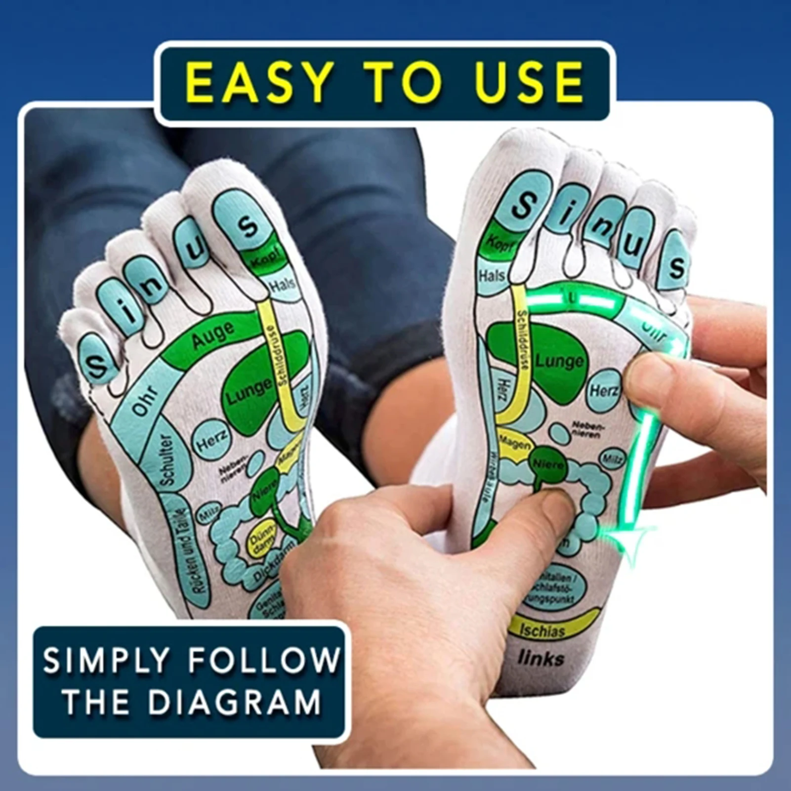 Acupressure Reflexology Socks Foot Massage Socks Anti Slip Breathable Yoga Socks for Fitness Sports Training One Size NY
Acupressure Reflexology Socks Foot Massage Socks Anti Slip Breathable Yoga Socks for Fitness Sports Training One Size NY