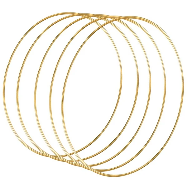 5 Pack 14 Inch Large Metal Floral Hoop Wreath Macrame Gold Hoop Rings for DIY Wreath Decor, Dream Catcher and Macrame Wall Hangi
5 Pack 14 Inch Large Metal Floral Hoop Wreath Macrame Gold Hoop Rings for DIY Wreath Decor, Dream Catcher and Macrame Wall Hangi