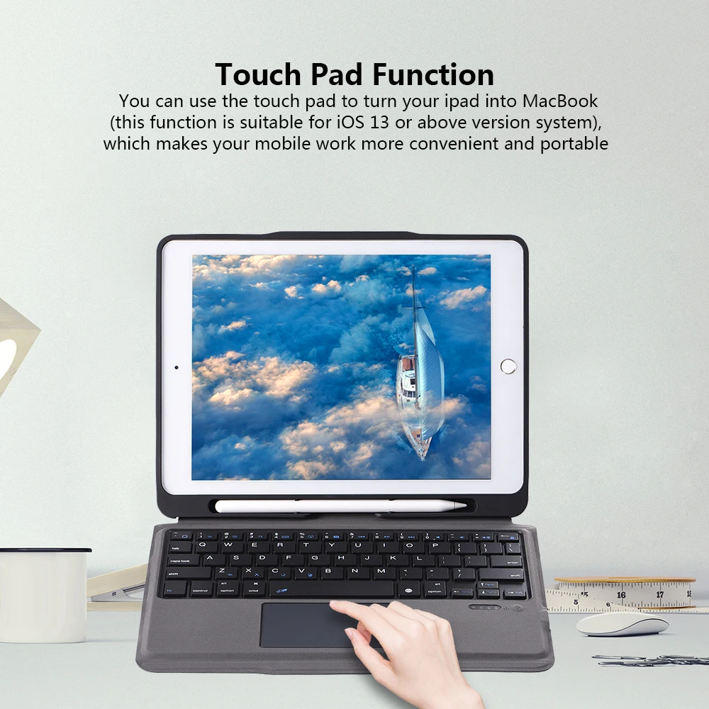 Чехол для iPad 9 7 2017 2018 Air2 Pro с сенсорной панелью карандаш держатель Беспроводная