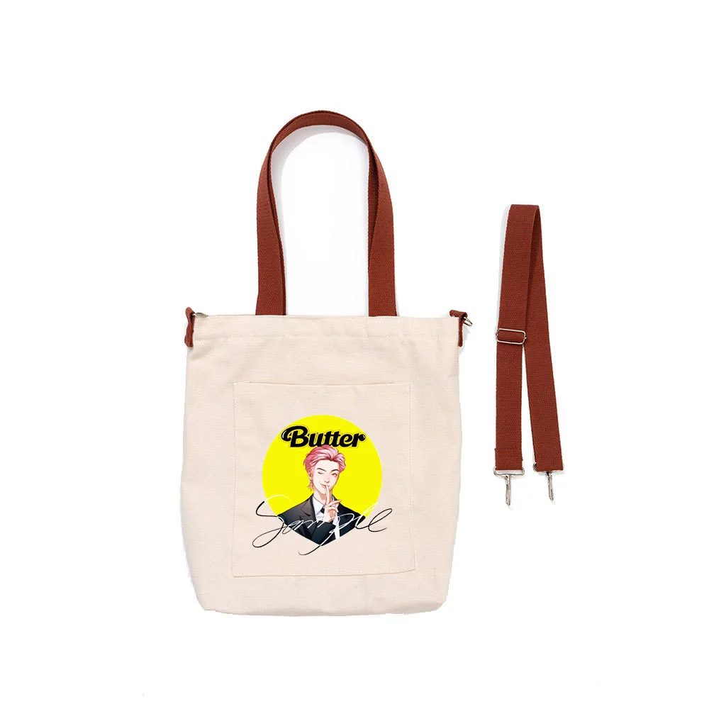 Kpop BUTTER canvas shoulder bag messenger bag Bangtan boys new album student Korean style fashion handbag Crossbody bag
Kpop BUTTER canvas shoulder bag messenger bag Bangtan boys new album student Korean style fashion handbag Crossbody bag