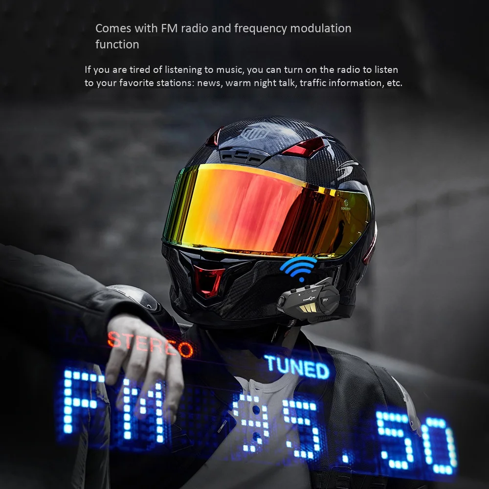 Freedconn F1 Motorcycle WiFi Driving Recorder 1080P HD Bluetooth 5.0 Helmet Headset Camera 6 Rider Group Intercom Action Camera
Freedconn F1 Motorcycle WiFi Driving Recorder 1080P HD Bluetooth 5.0 Helmet Headset Camera 6 Rider Group Intercom Action Camera