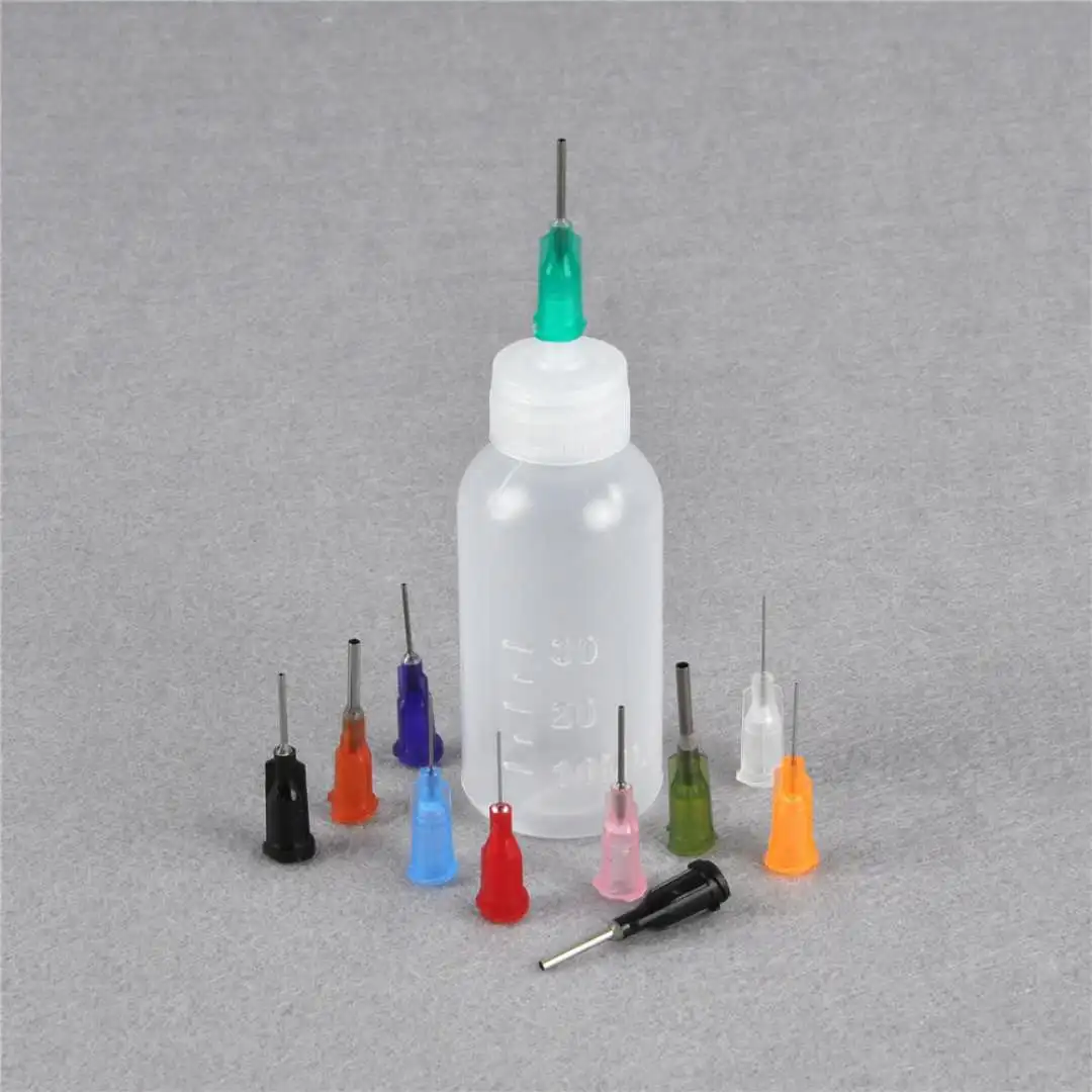 1Set 30ml Transparent Polyethylene Needle Dispensing Dispenser Bottle For Rosin Solder Flux Paste + 11 Needles 
1Set 30ml Transparent Polyethylene Needle Dispensing Dispenser Bottle For Rosin Solder Flux Paste + 11 Needles