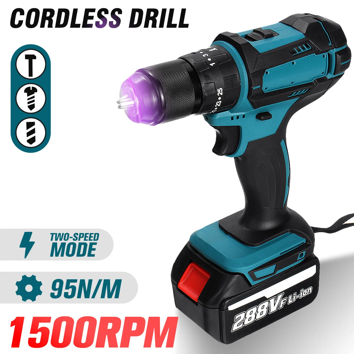 18V 13mm Cordless Electric Drill Impact Screwdriver Flat Hammer 3/8 Hammer Drill Power Tools Fit For Makita 18V Battery
18V 13mm Cordless Electric Drill Impact Screwdriver Flat Hammer 3/8 Hammer Drill Power Tools Fit For Makita 18V Battery