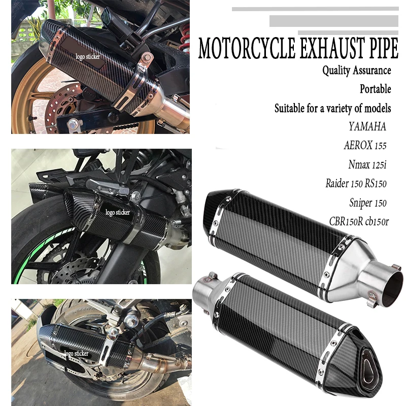 51mm Motorcycle Turbo Exhaust Down Carbon Fiber Moto Pipe With DB Killer For Yamaha Honda Kawasaki CBR250 CB400 YZF FZ400 Z750
51mm Motorcycle Turbo Exhaust Down Carbon Fiber Moto Pipe With DB Killer For Yamaha Honda Kawasaki CBR250 CB400 YZF FZ400 Z750