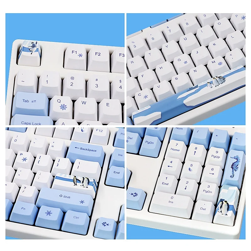 122-Key PBT Keycap Sublimation Ocean Penguin Theme 61/64/68/87/104 Mechanical Keyboard Cap with Additional Keys
122-Key PBT Keycap Sublimation Ocean Penguin Theme 61/64/68/87/104 Mechanical Keyboard Cap with Additional Keys