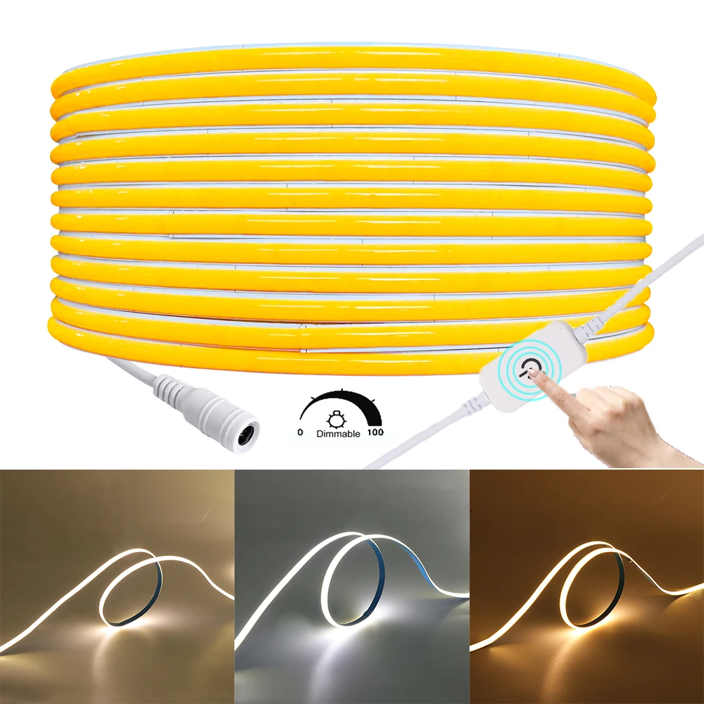 5mm COB LED Strip 384LEDs/M High Density Linear Dimmable Flexible FOB Light Bar DC12V/24V Warm Cold White 3000K 4000K 6000K
5mm COB LED Strip 384LEDs/M High Density Linear Dimmable Flexible FOB Light Bar DC12V/24V Warm Cold White 3000K 4000K 6000K