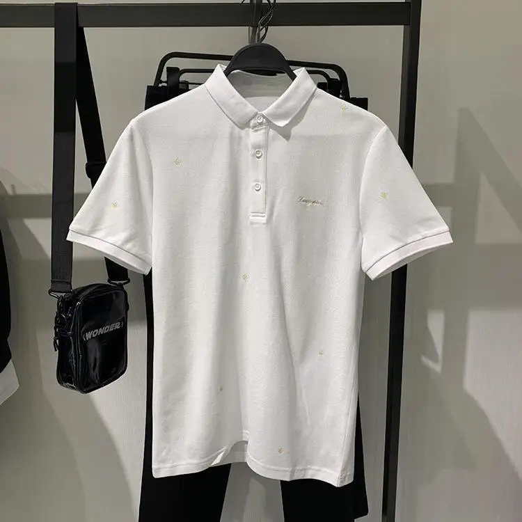2020 Hong Kong Style Men's Embroidery Fashion polo shirt business casual Lapel short sleeve shirt
2020 Hong Kong Style Men's Embroidery Fashion polo shirt business casual Lapel short sleeve shirt
