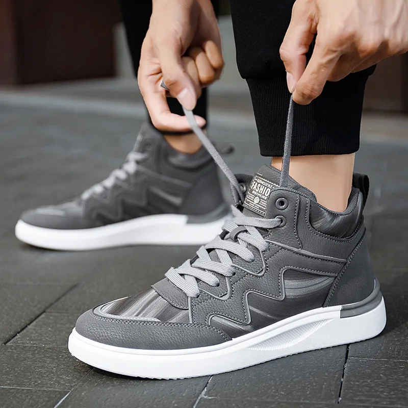 High-top Men's Sneakers Outdoor Sports Male Skateboard Shoes Breathable Vulcanized Shoes Men's Athletic Shoes Chaussure Hombre
High-top Men's Sneakers Outdoor Sports Male Skateboard Shoes Breathable Vulcanized Shoes Men's Athletic Shoes Chaussure Hombre