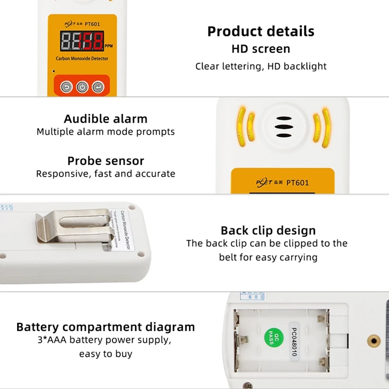Carbon Monoxide Detector CO Gas Leak Analyzer Portable High Precision Gas Detector with Sound Light Alarm Meter 1000 Ppm
Carbon Monoxide Detector CO Gas Leak Analyzer Portable High Precision Gas Detector with Sound Light Alarm Meter 1000 Ppm