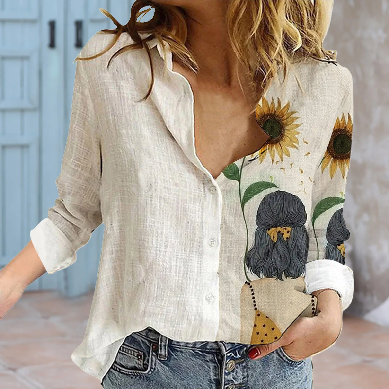 New Women's Tops Casual Plus Size Turndown Collar Loose Shirt Abstract Printed Patchwork Button Shirt Top Autumn Women Clothing
New Women's Tops Casual Plus Size Turndown Collar Loose Shirt Abstract Printed Patchwork Button Shirt Top Autumn Women Clothing