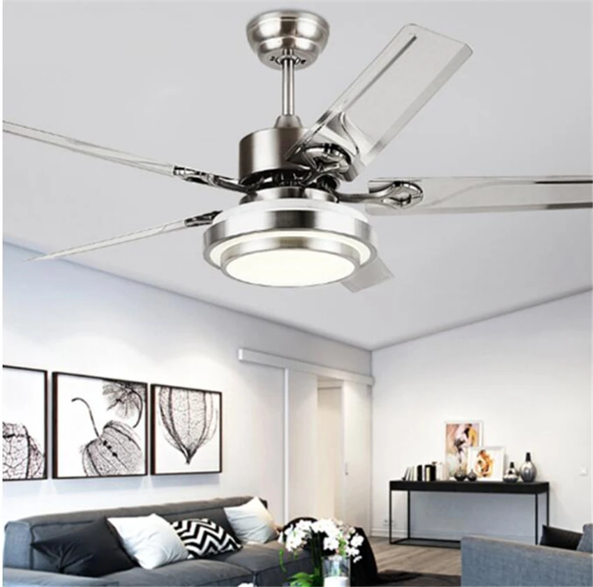 Factory wholesale high quality 52 Inch stainless steel LED Ceiling Fans Creative simplicity 4 leaves led Fan lights
Factory wholesale high quality 52 Inch stainless steel LED Ceiling Fans Creative simplicity 4 leaves led Fan lights