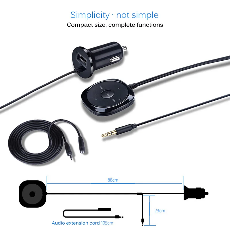 Onever USB зарядное устройство Hands-free прикуриватель Магнитная база Bluetooth