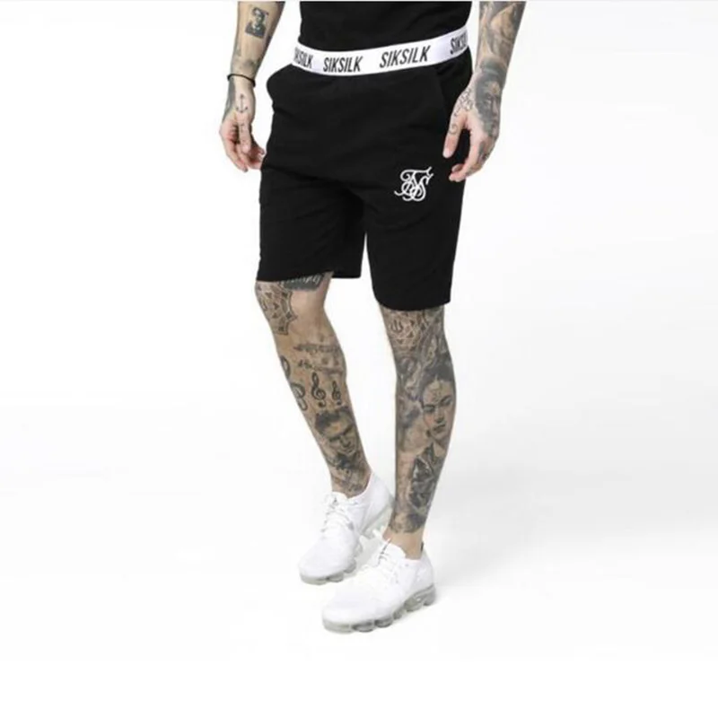 2020 Summer New Tide Brand Men's Shorts Sik Silk Embroidery High-Quality Cotton Street Fashion Casual Sports Five-Point | Мужская