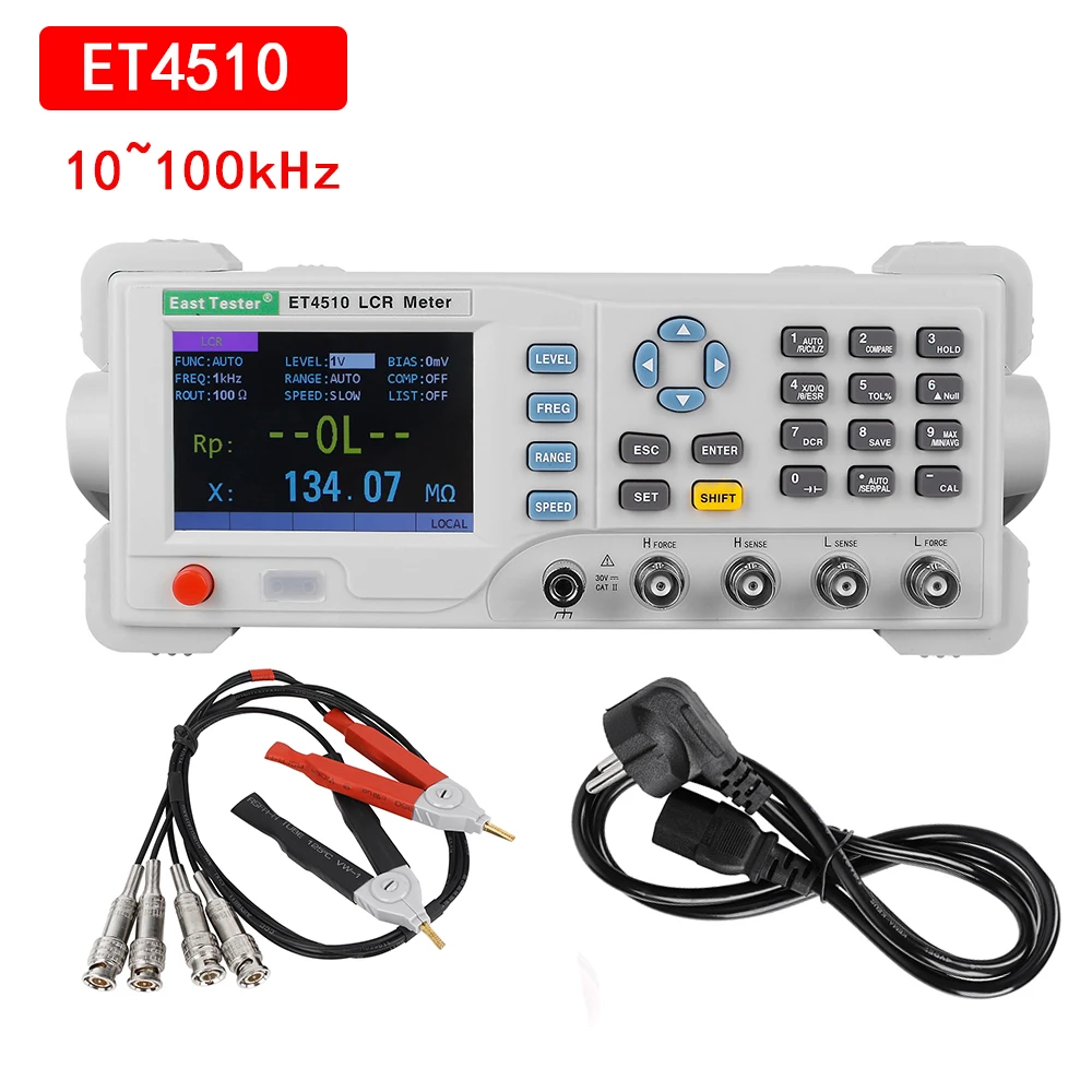 Настольный цифровой мост ET4510, ET4501, ET4502 LCR, измеритель емкости, сопротивления, импеданса, индуктивности
Настольный цифровой мост ET4510, ET4501, ET4502 LCR, измеритель емкости, сопротивления, импеданса, индуктивности