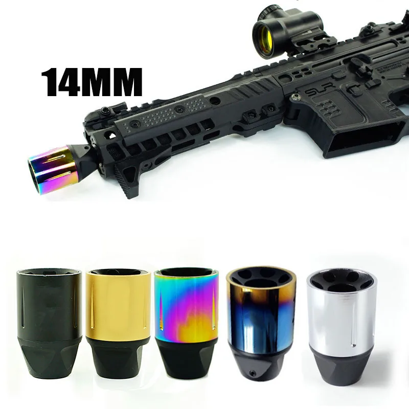 

Barrel Brake Cap Alloy CCW SLR SLH 14mm Negative Thread Barrel Brake Cap Airsoft AEG GBB AR15 M4/M16 Airgun Paintball Accessory