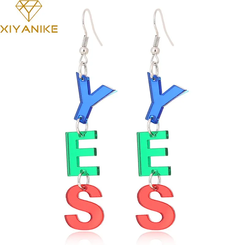 XIYANIKE Fashion Long Geometric Drop Earrings Luxury Letters Colorful English Letter Pendant Earring for Women Party Jewelry
XIYANIKE Fashion Long Geometric Drop Earrings Luxury Letters Colorful English Letter Pendant Earring for Women Party Jewelry