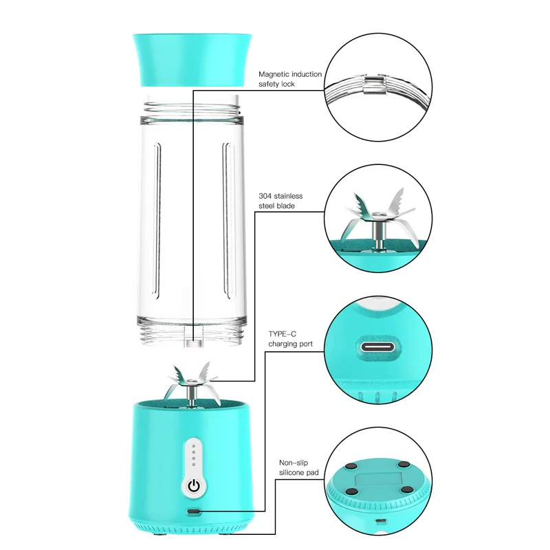 Portable Electric Fruit Juicer Handheld Smoothie Maker Blender Stirring USB Rechargeable Mini Portable Juice Cup Water Bottle
Portable Electric Fruit Juicer Handheld Smoothie Maker Blender Stirring USB Rechargeable Mini Portable Juice Cup Water Bottle