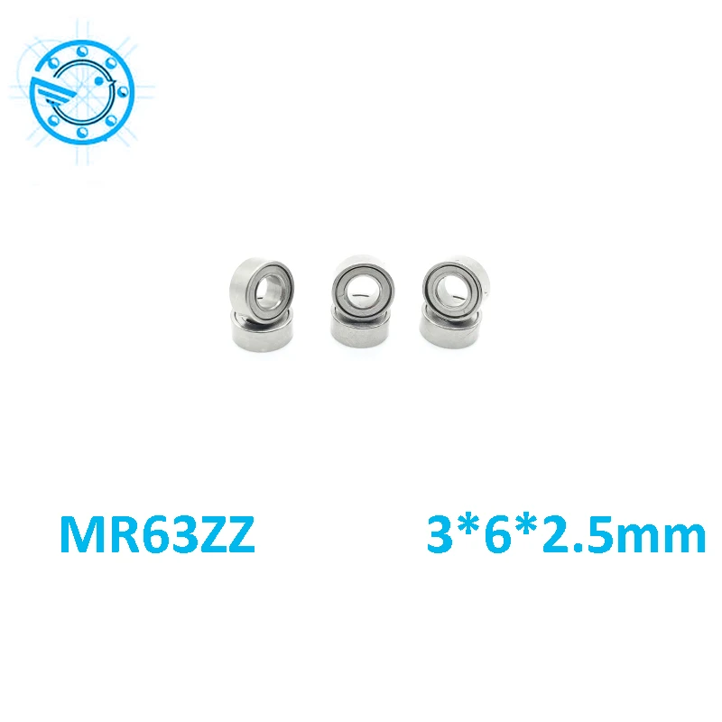 10 шт./лот MR63ZZ миниатюрные шариковые подшипники 3*6*2 5 мм небольшой двойной